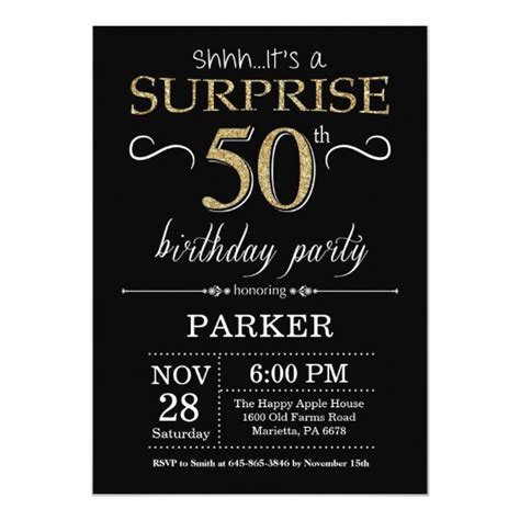 zazzle surprise birthday invitations.
